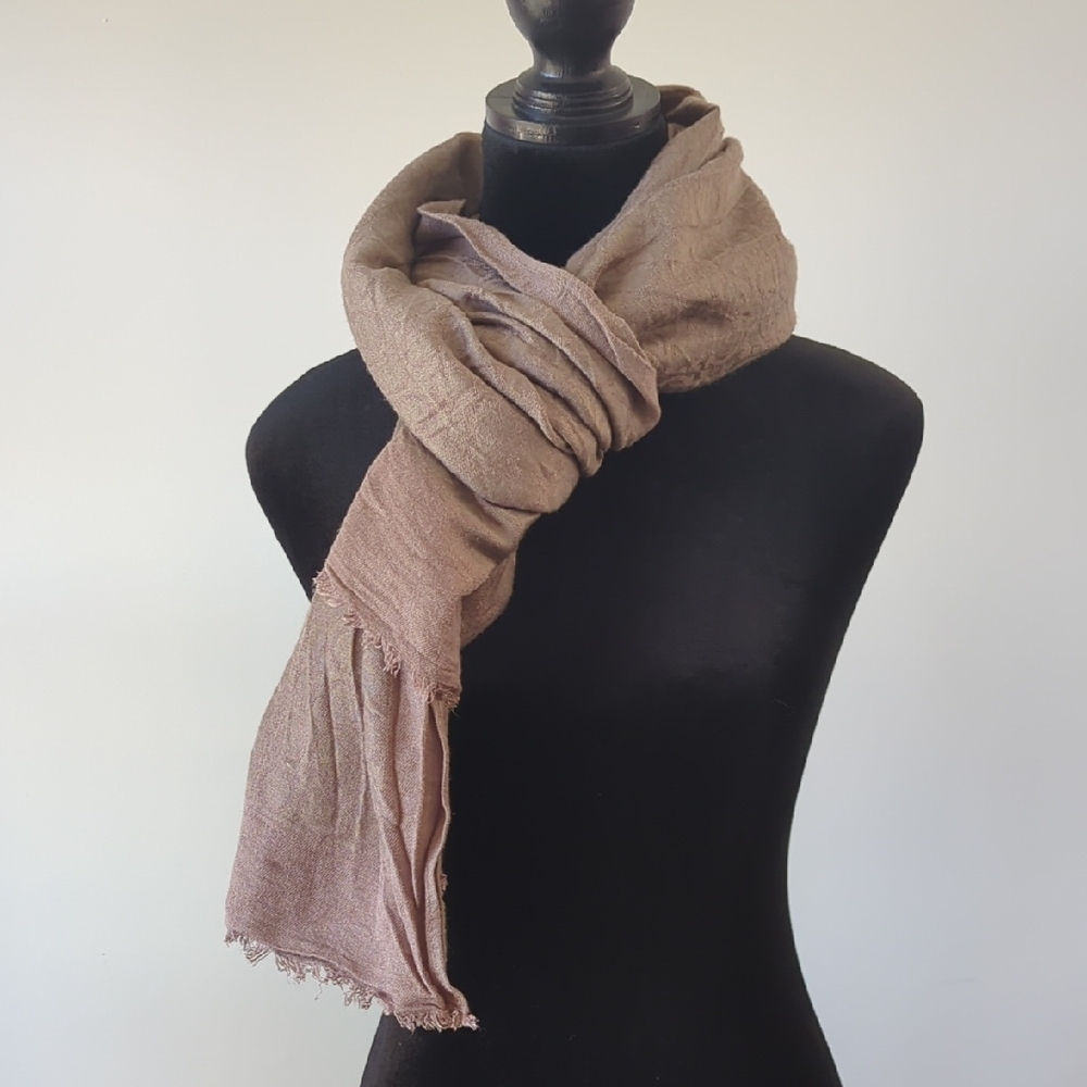 Salvatore Ferragamo Taupe Knit Scarf - Picture 2 of 8